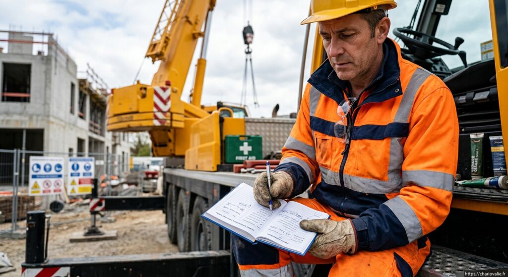 Carnet d'entretien grue camion : registre et contenu légal 6 Exemple de registre de sécurité pour la maintenance d'une grue de camion