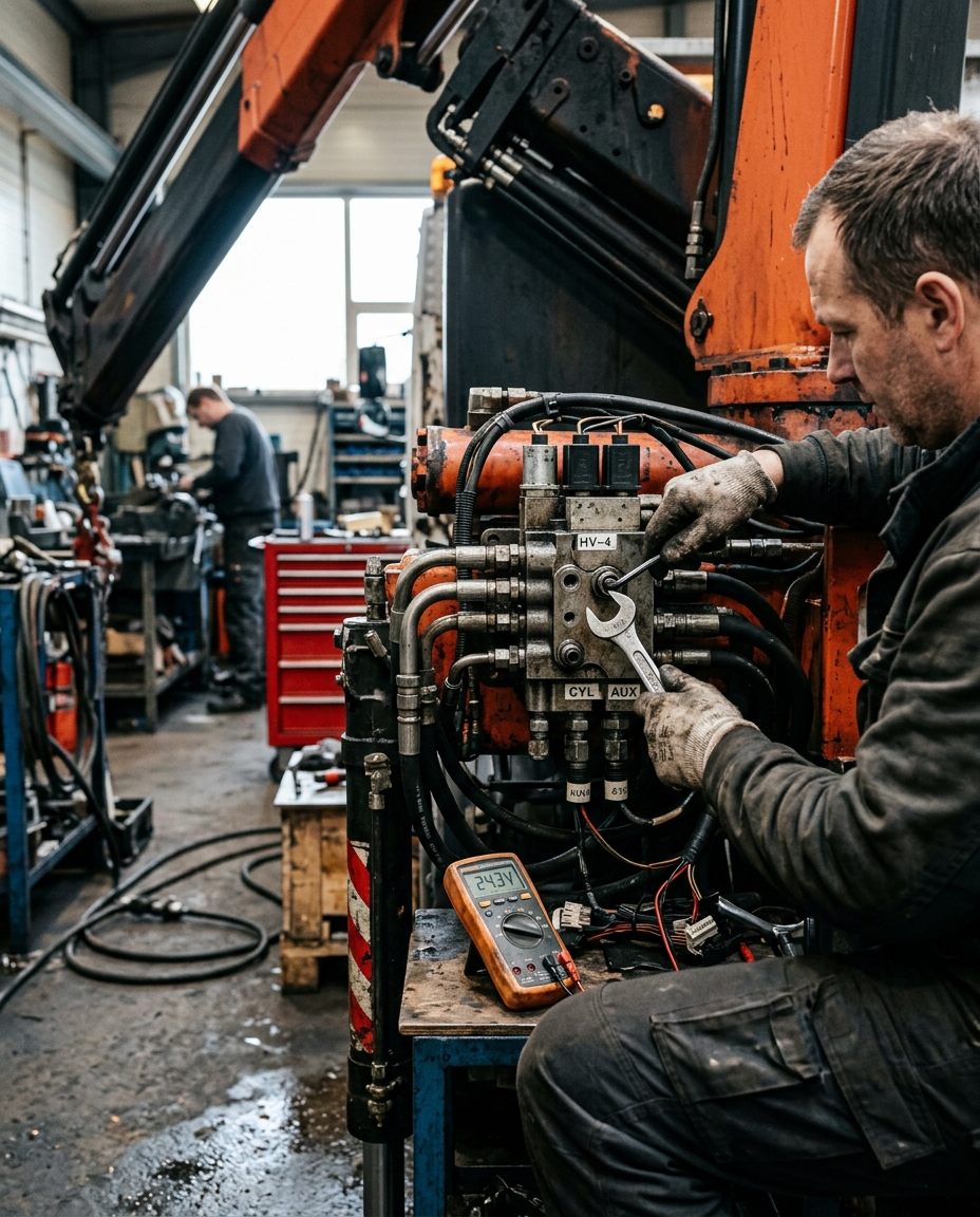 Grue de chargement immobilisée ?