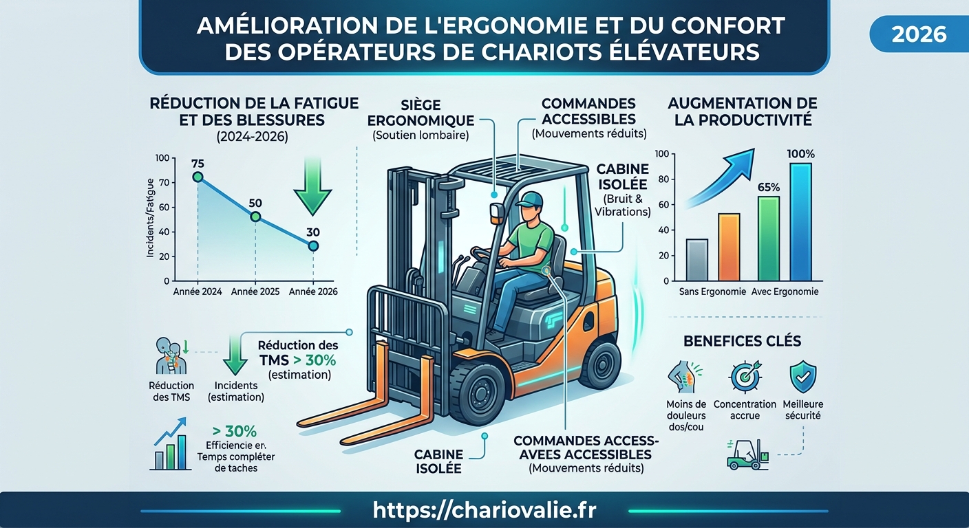 Ergonomie et confort de l'opérateur de chariot élévateur 3 Corrélation entre ergonomie du poste de conduite et productivité des caristes