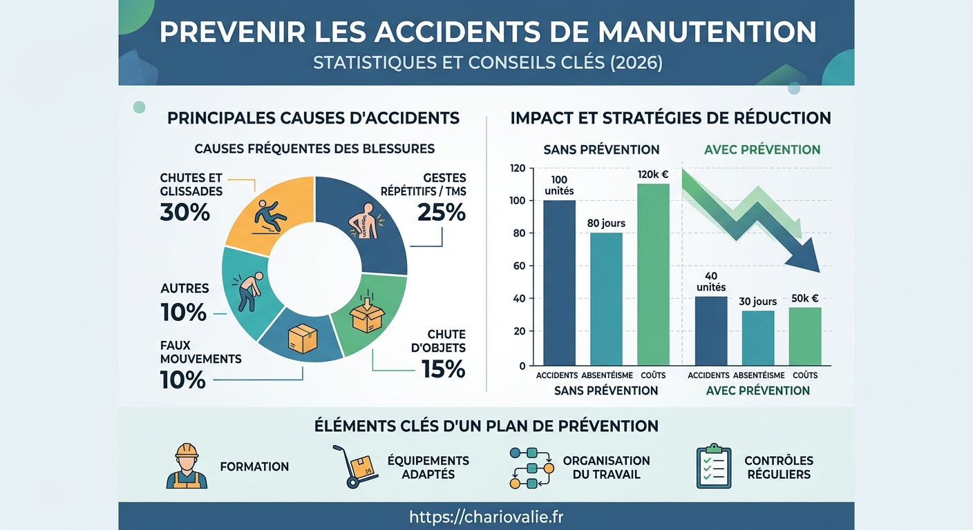 Évolution des taux d'accidents de manutention en 2026
