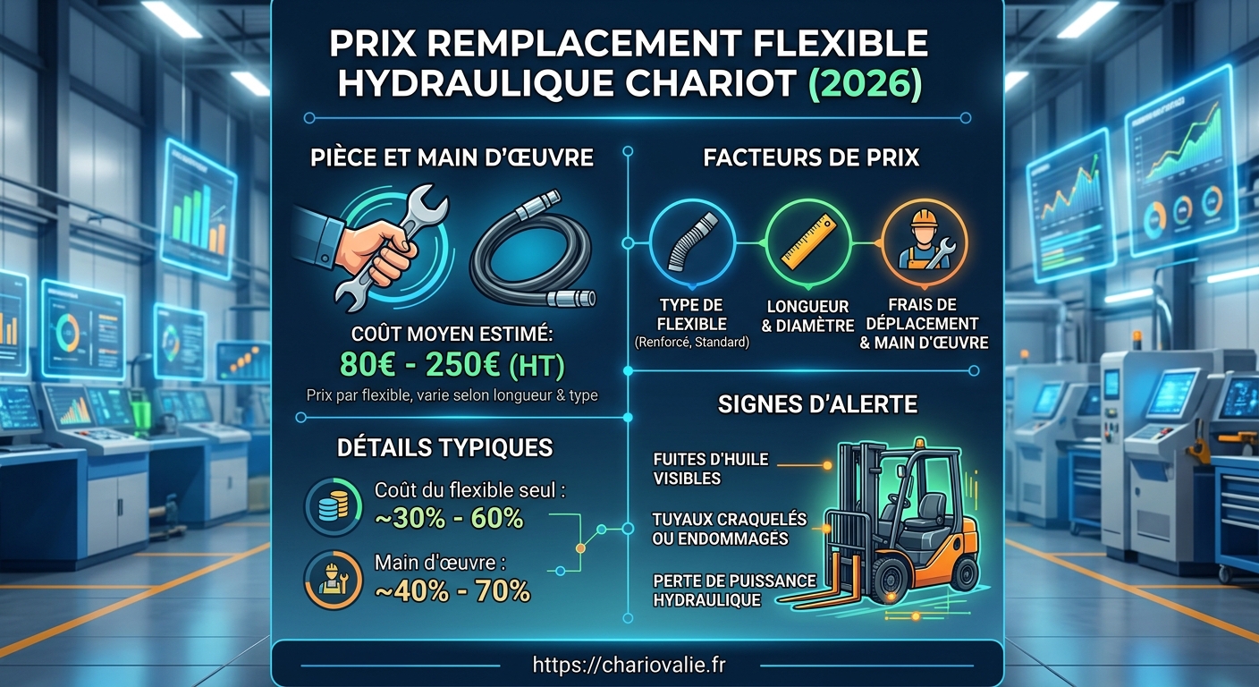 Prix remplacement flexible hydraulique chariot élévateur 3 Infographie 5 étapes pour calculer le prix remplacement flexible hydraulique chariot