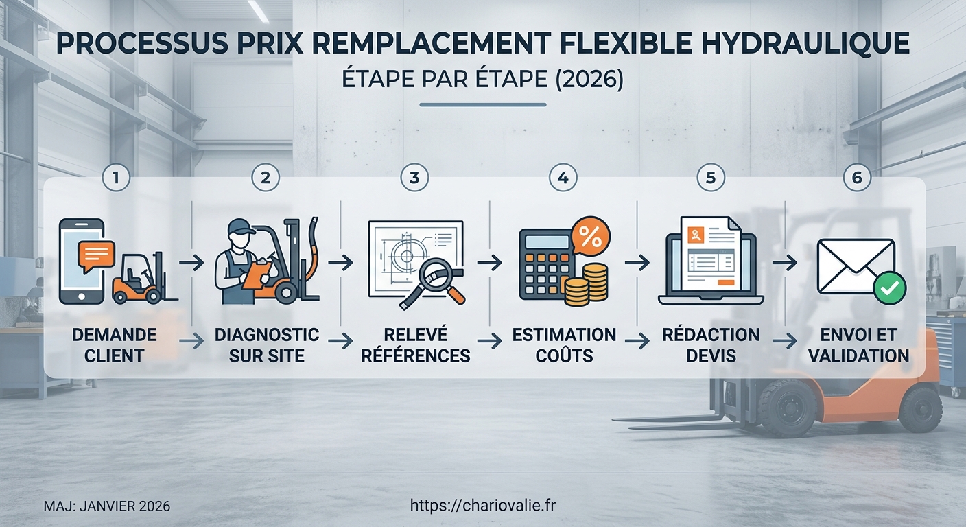 Prix remplacement flexible hydraulique chariot élévateur 6 Étapes du remplacement d'un flexible hydraulique sur chariot élévateur