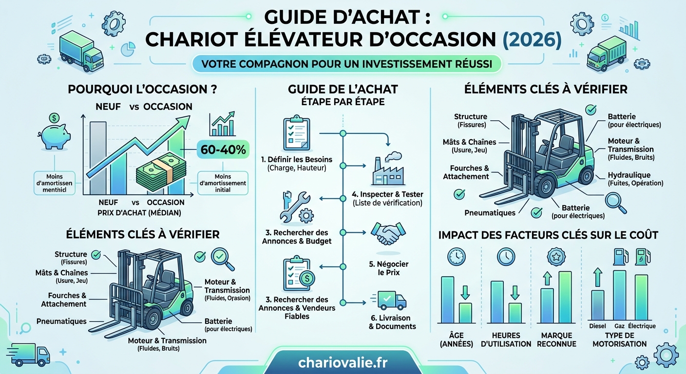 Graphique de dépréciation annuelle des chariots élévateurs d'occasion