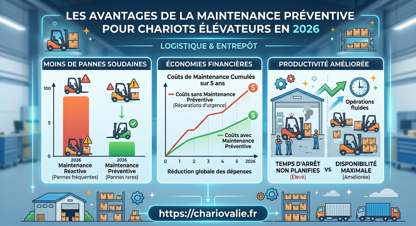Graphique comparatif coûts et disponibilité maintenance préventive versus curative