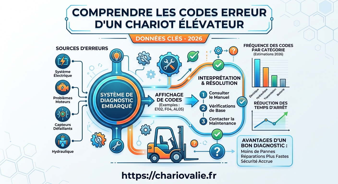 Comprendre les codes erreur d'un chariot élévateur : guide 3 Graphique fréquence codes erreur chariot élévateur thermique versus électrique