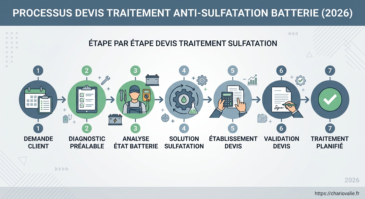 Les 5 étapes de diagnostic pour chiffrer un traitement anti-sulfatation batterie