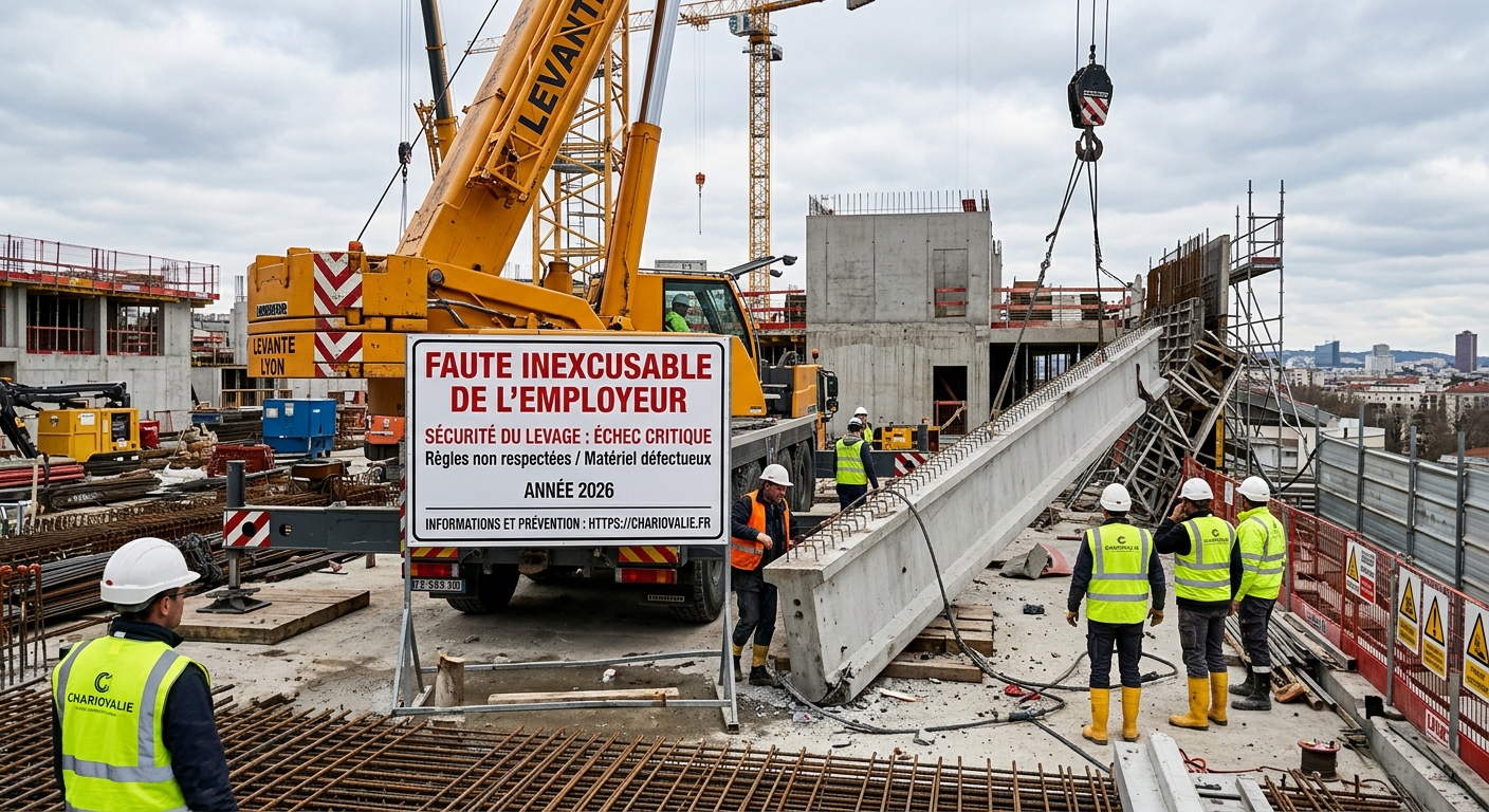 Faute inexcusable employeur levage : expert examinant un dossier d'accident