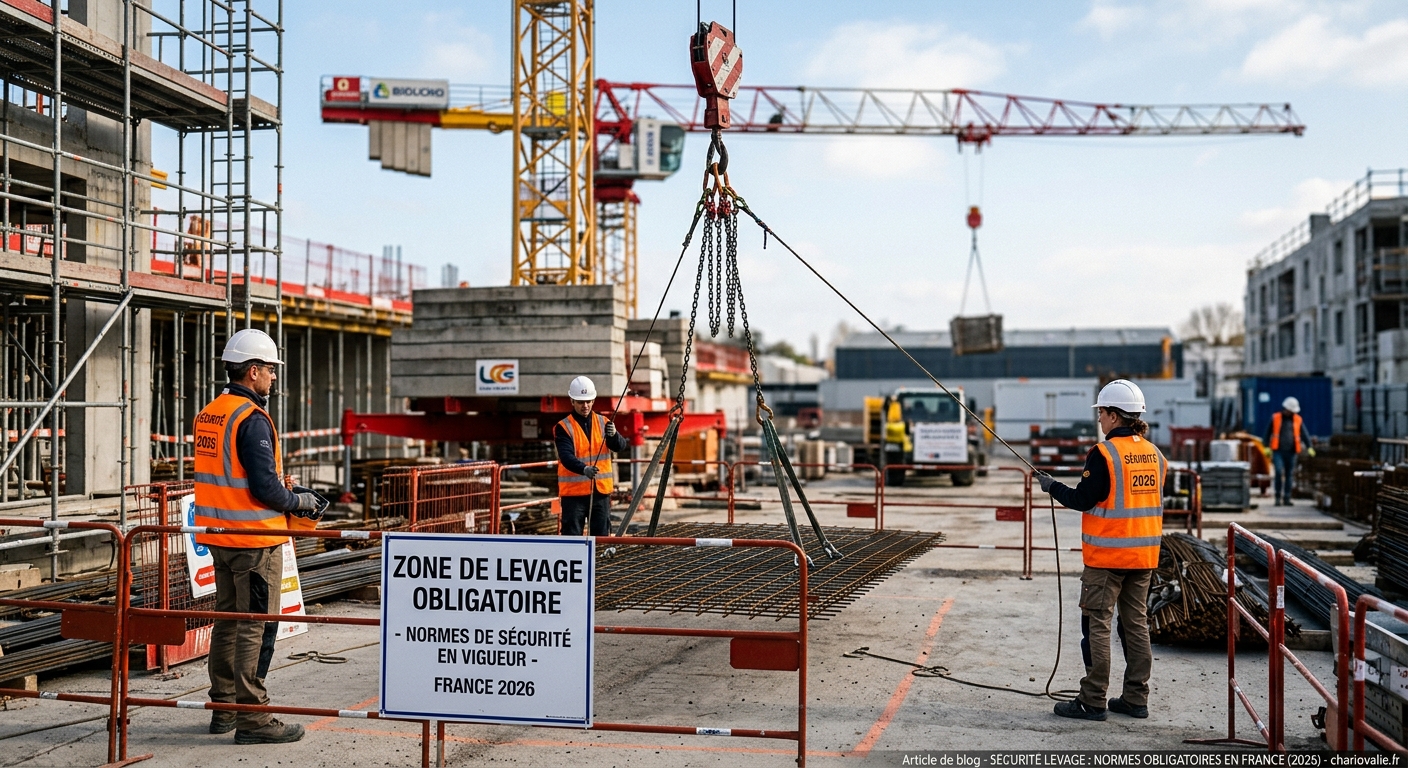 Normes sécurité levage : chantier et entrepôt en France 2 Normes de sécurité levage sur un chantier industriel en France