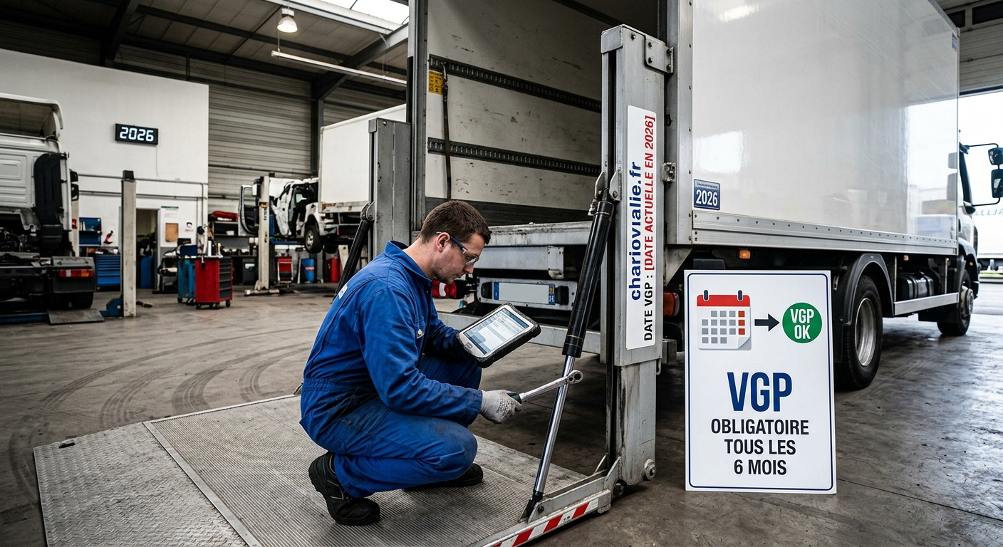 Contrôle technique VGP d'un hayon élévateur de camion