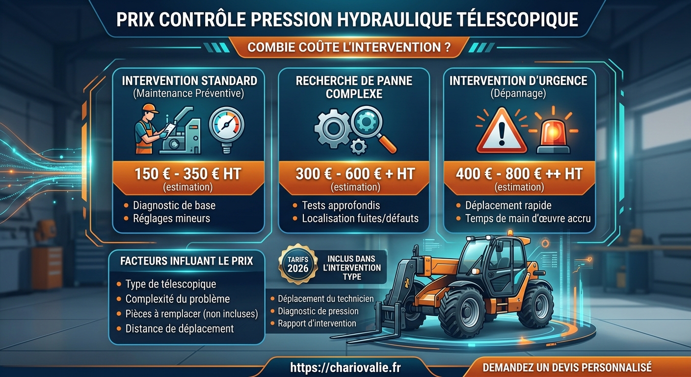 Prix contrôle pression hydraulique télescopique 5 Infographie du processus de contrôle pression hydraulique télescopique en 4 étapes