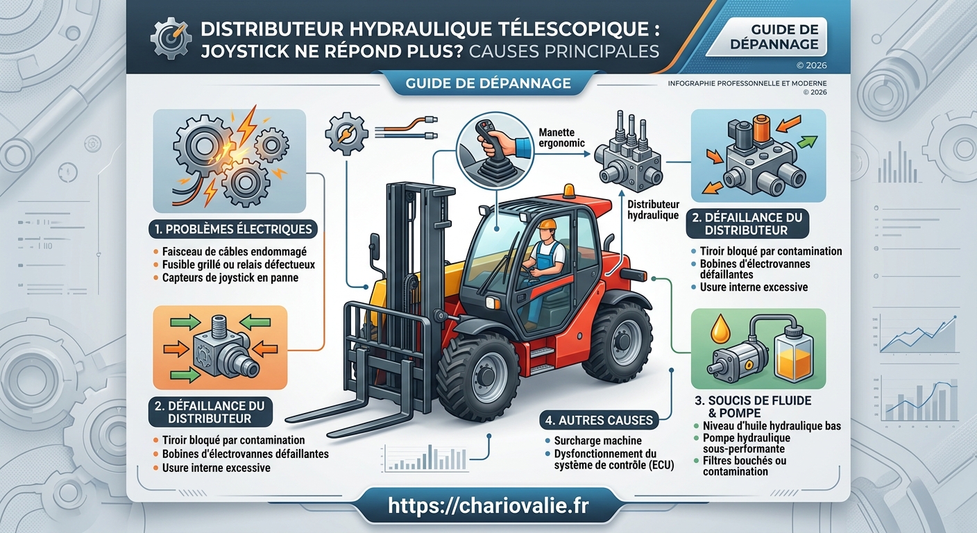 Processus de dépannage joystick télescopique inactif en 5 étapes