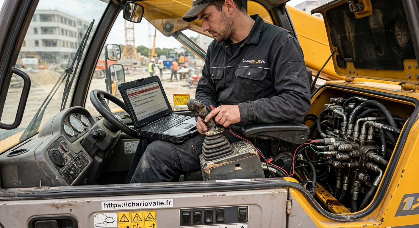 Diagnostic problème distributeur hydraulique télescopique joystick ne répond plus