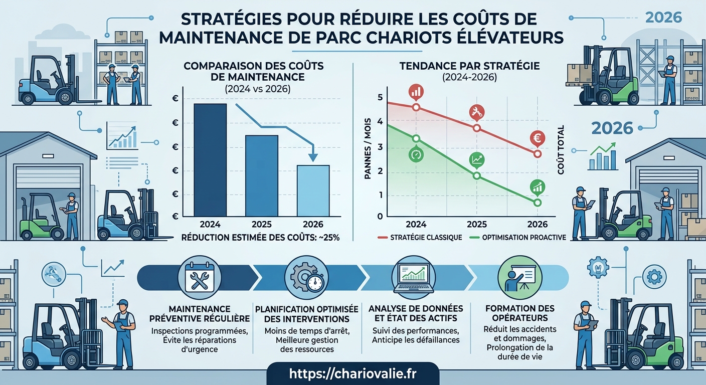 Comparaison des coûts de maintenance préventive versus curative sur 5 ans pour chariot élévateur