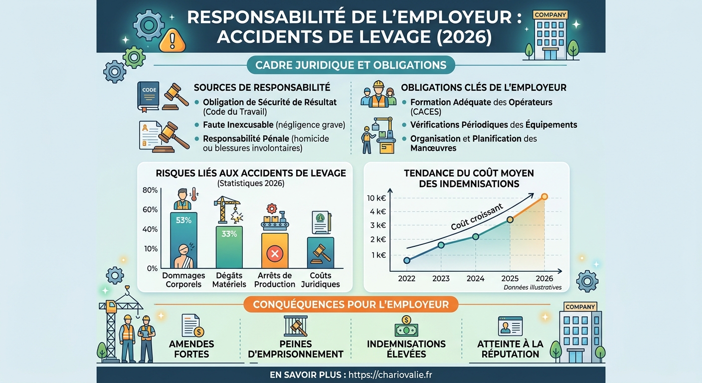 Répartition des responsabilités de l'employeur en cas d'accident de levage selon la non-conformité