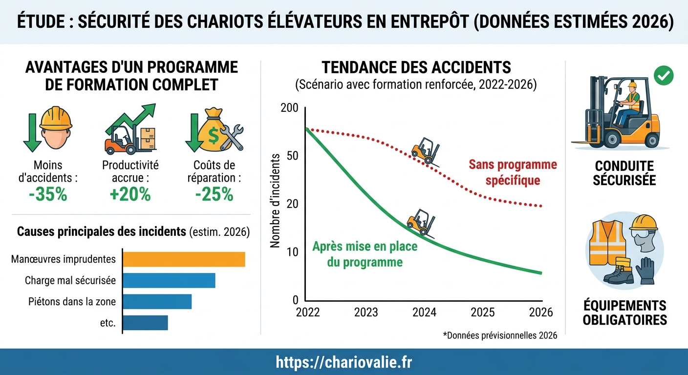 Taux d'accidents chariots élévateurs en entrepôt par année