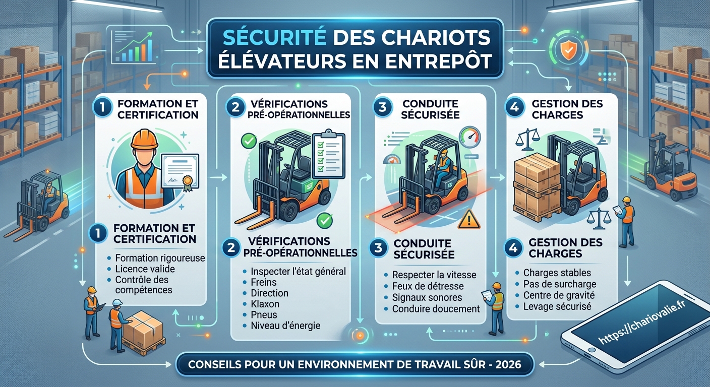 5 étapes clés de la sécurité des chariots élévateurs en entrepôt