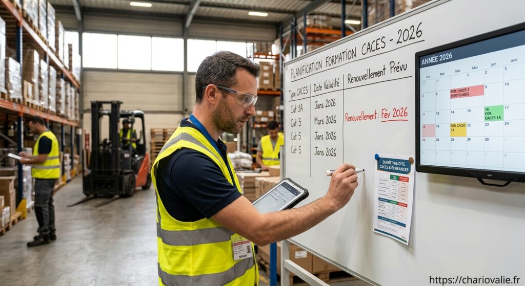 Validité CACES manutention : durée, calendrier, formation 1 Calendrier de suivi pour le renouvellement de formation CACES manutention