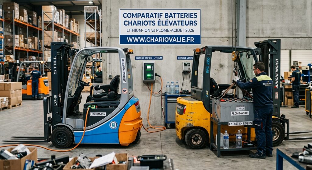 Comparatif technique entre une batterie lithium et une batterie plomb pour chariot élévateur