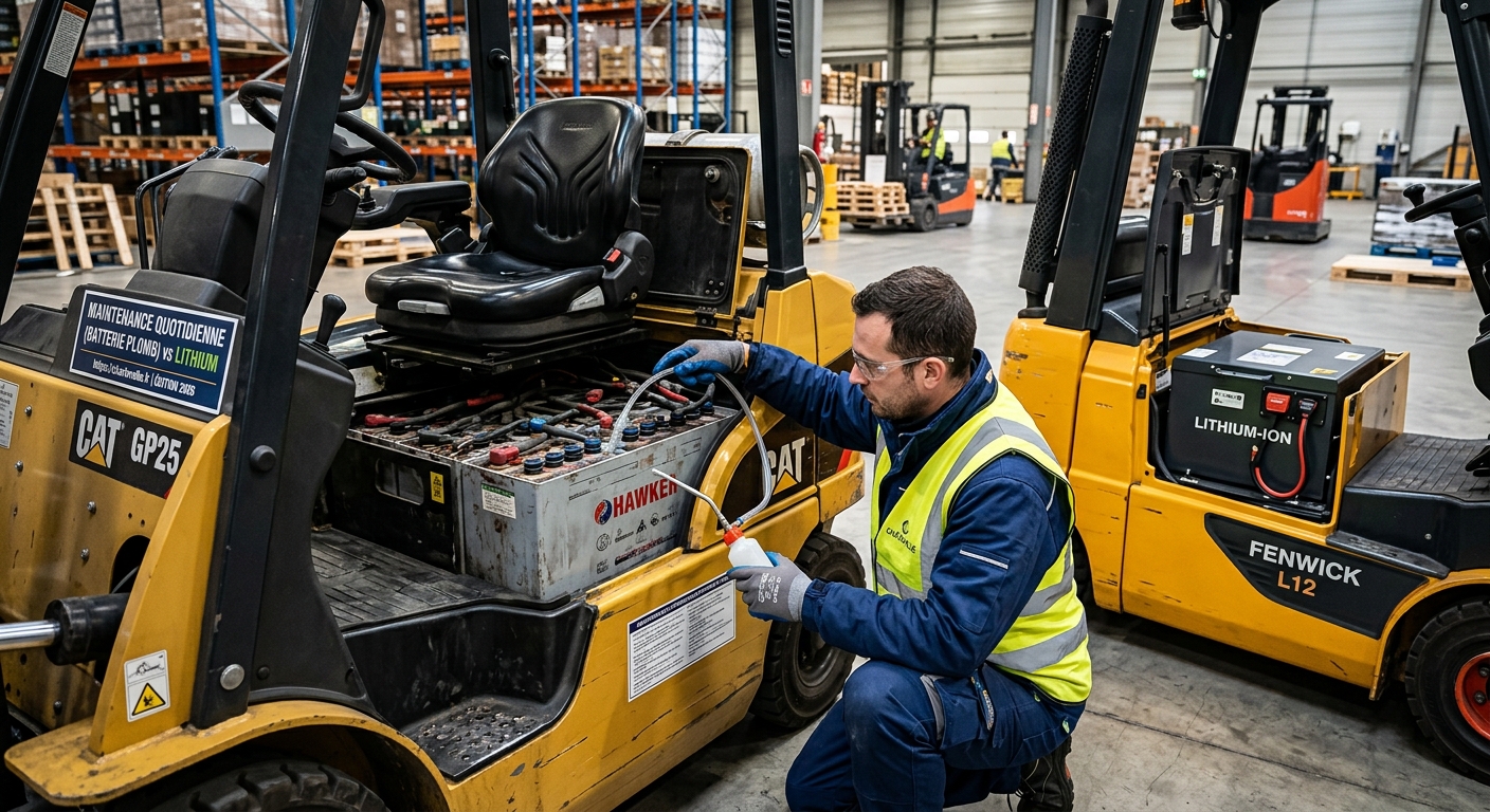 Comparaison technique batterie plomb et lithium pour chariot élévateur